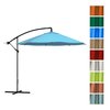Pure Garden 10-Foot Offset Patio Umbrella with Cross Base, Blue 50-102-B